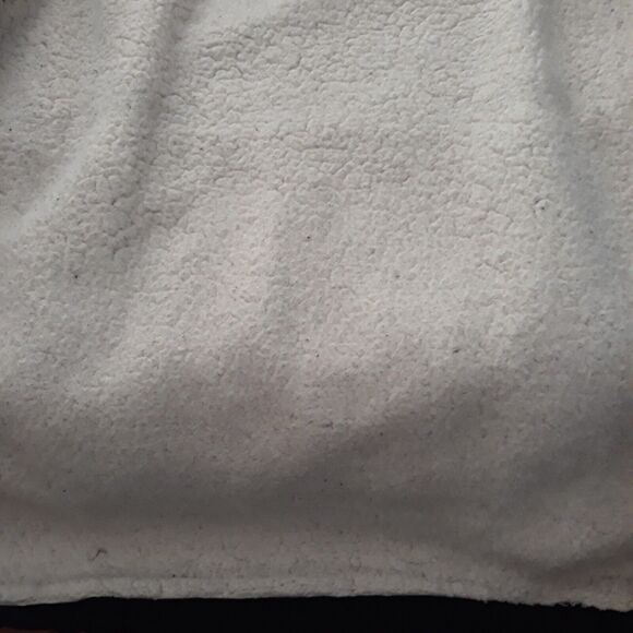 Levi's Hooded Sherpa Parka Jacket Women's Large Black Faux Fur Cotton Nylon - Picture 13 of 16